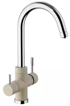 Смеситель для кухни с подключением к фильтру «Paini» Cox 7894643CR3V11L2KM granite avena