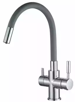 Смеситель для кухни с подключением к фильтру «Schein» 8683GP хром/серый