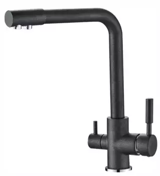 Смеситель для кухни с подключением к фильтру «Schein» 8689 чёрный матовый