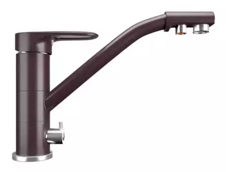 Смеситель для кухни с подключением к фильтру «Ulgran» U-010-345 шоколад