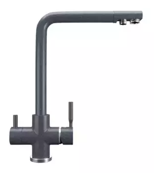 Смеситель для кухни с подключением к фильтру «Ulgran» U-016-343 антрацит