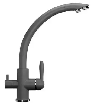 Смеситель для кухни с подключением к фильтру «Ulgran» U-017-309 тёмно-серый