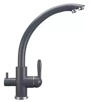 Смеситель для кухни с подключением к фильтру «Ulgran» U-017-343 антрацит