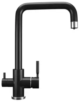 Смеситель для кухни с подключением к фильтру «Ulgran» U-019-344 ультра-чёрный