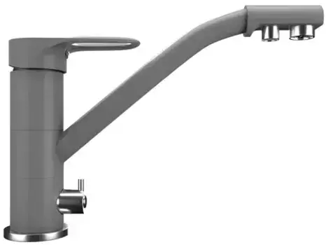 Смеситель для кухни с подключением к фильтру «Ulgran» UQ-010-09 асфальт