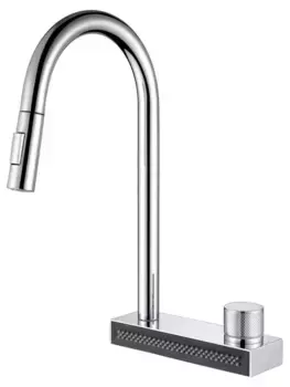 Смеситель для кухонной мойки «Abber» Wasser Kreis AF8114 с выдвижным изливом хром