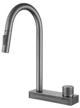 Смеситель для кухонной мойки «Abber» Wasser Kreis AF8114NG с выдвижным изливом никель