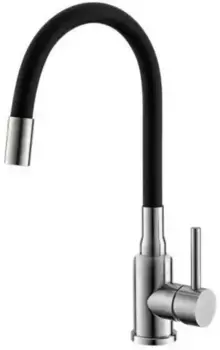 Смеситель для кухонной мойки «Alveus» Flexa SAT 1147023 чёрный/матовый хром