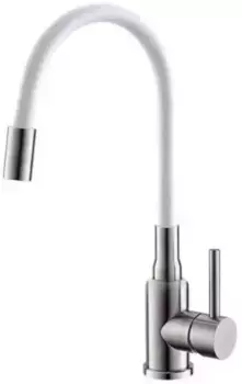 Смеситель для кухонной мойки «Alveus» Flexa SAT 1147019 белый/матовый хром