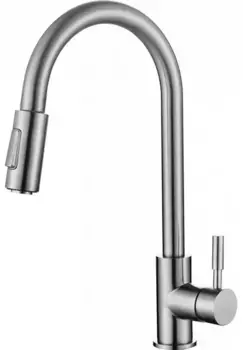 Смеситель для кухонной мойки «Belbagno» BB-LAM31A-IN с выдвижным изливом сатин