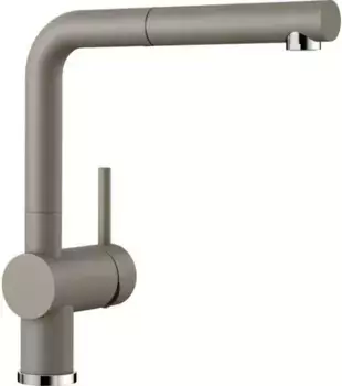 Смеситель для кухонной мойки «Blanco» Linus-S 517621 с выдвижным изливом серо-бежевый