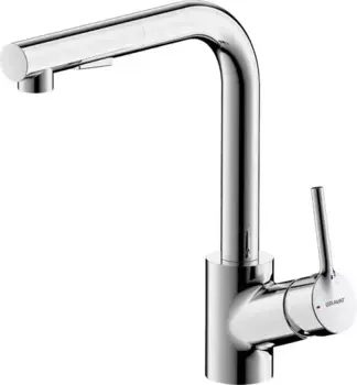 Смеситель для кухонной мойки «Bravat» Affability F7172217CP-3 с выдвижным изливом хром