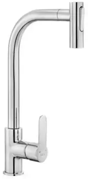 Смеситель для кухонной мойки «E.C.A.» Nita 102118127EX с выдвижным изливом хром