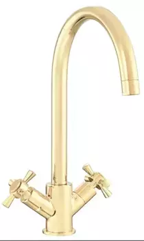 Смеситель для кухонной мойки «E.C.A.» Quadrille 102808488EX золото