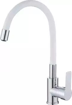 Смеситель для кухонной мойки «Haiba» хром/белый