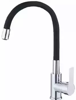 Смеситель для кухонной мойки «Haiba» хром/чёрный