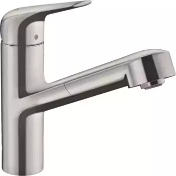 Смеситель для кухонной мойки «Hansgrohe» Focus M42 71814800 с выдвижным изливом сталь