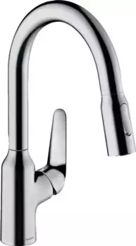Смеситель для кухонной мойки «Hansgrohe» Focus M42 71801000 с выдвижным изливом хром