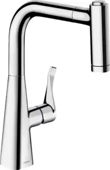 Смеситель для кухонной мойки «Hansgrohe» Metris 14834000 с выдвижным изливом хром