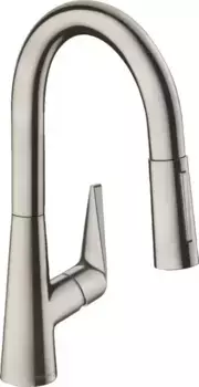 Смеситель для кухонной мойки «Hansgrohe» Talis M51 72815800 с выдвижным изливом сталь