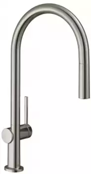 Смеситель для кухонной мойки «Hansgrohe» Talis M54 72802800 с выдвижным изливом сталь