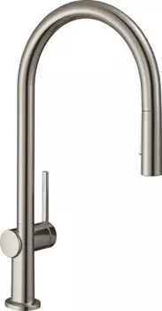 Смеситель для кухонной мойки «Hansgrohe» Talis M54 72800800 с выдвижным изливом сталь