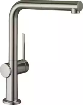 Смеситель для кухонной мойки «Hansgrohe» Talis M54 72809800 с выдвижным изливом сталь