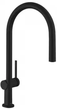 Смеситель для кухонной мойки «Hansgrohe» Talis M54 72802670 с выдвижным изливом чёрный матовый