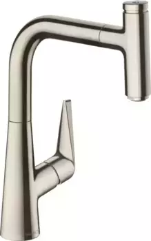 Смеситель для кухонной мойки «Hansgrohe» Talis Select M51 73852800 с выдвижным изливом сталь