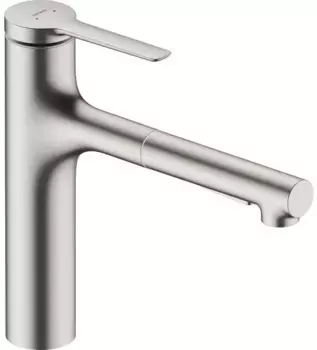 Смеситель для кухонной мойки «Hansgrohe» Zesis M33 74801800 с выдвижным изливом сталь