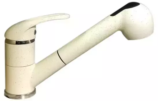 Смеситель для кухонной мойки «Lava» SG03 LAT с выдвижным изливом latte