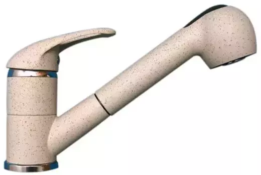 Смеситель для кухонной мойки «Lava» SG03 VNL с выдвижным изливом vanilla