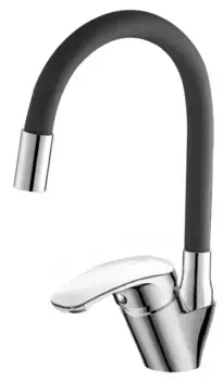 Смеситель для кухонной мойки «OneLife» P11-007cr хром/чёрный