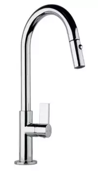 Смеситель для кухонной мойки «Paini» Cox 78CR591SAKM с выдвижным изливом хром