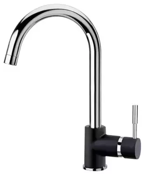 Смеситель для кухонной мойки «Paini» Cox 78H4572CRL2LMKM хром/чёрный