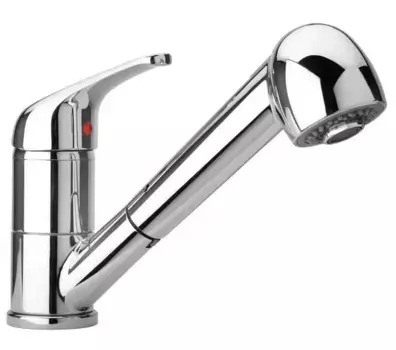 Смеситель для кухонной мойки «Paini» Creta 42CR568LMKM с выдвижным изливом хром
