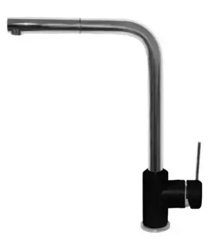 Смеситель для кухонной мойки «Paini» Piemonte PICR46H4 с выдвижным изливом темно-серый гранит/хром