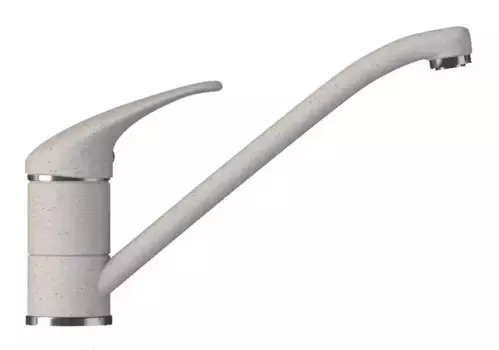 Смеситель для кухонной мойки «Polygran» Низкий серый