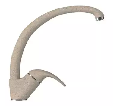 Смеситель для кухонной мойки «Polygran» Высокий песочный