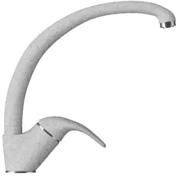 Смеситель для кухонной мойки «Polygran» Высокий светло-серый