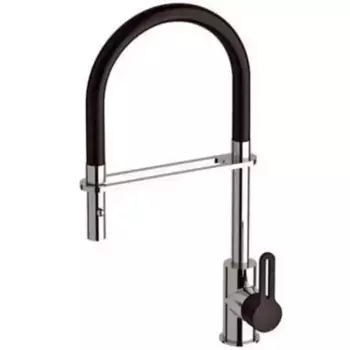 Смеситель для кухонной мойки «Remer» Elegant Kitchen SR542 хром/чёрный