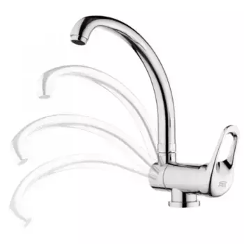 Смеситель для кухонной мойки «Remer» Kiss K42R хром