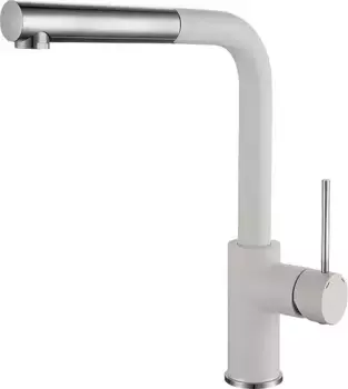 Смеситель для кухонной мойки «Rivelato» Albano 1573503 с выдвижным изливом brina/cromo