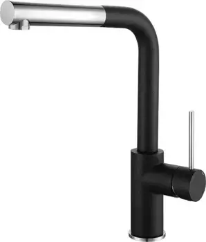 Смеситель для кухонной мойки «Rivelato» Albano 1573503 с выдвижным изливом antracite/cromo