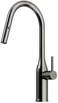 Смеситель для кухонной мойки «Sancos» Grand SC4002GG с выдвижным изливом вороненая сталь