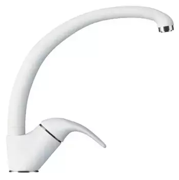 Смеситель для кухонной мойки «Tolero» Высокий белый