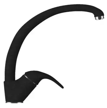 Смеситель для кухонной мойки «Tolero» Высокий чёрный