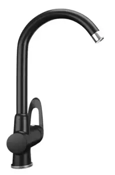 Смеситель для кухонной мойки «Ulgran» U-006-344 ультра-чёрный