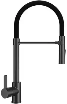 Смеситель для кухонной мойки «Ulgran» U-024 чёрный матовый