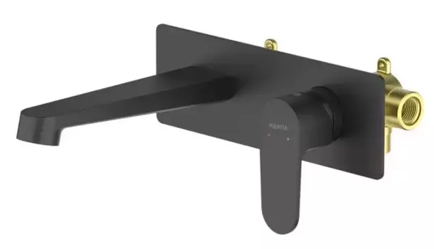 Смеситель для раковины «Акватек» Оберон AQ1213MB чёрный матовый